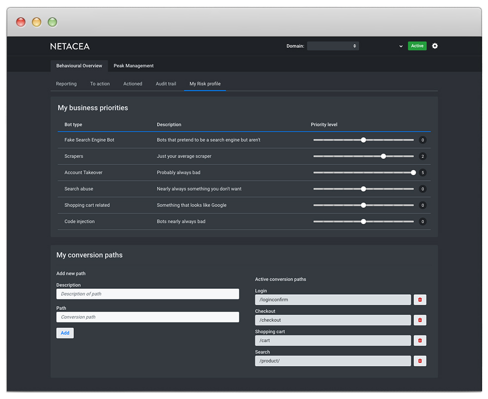 Netacea Bot Management Software - 1