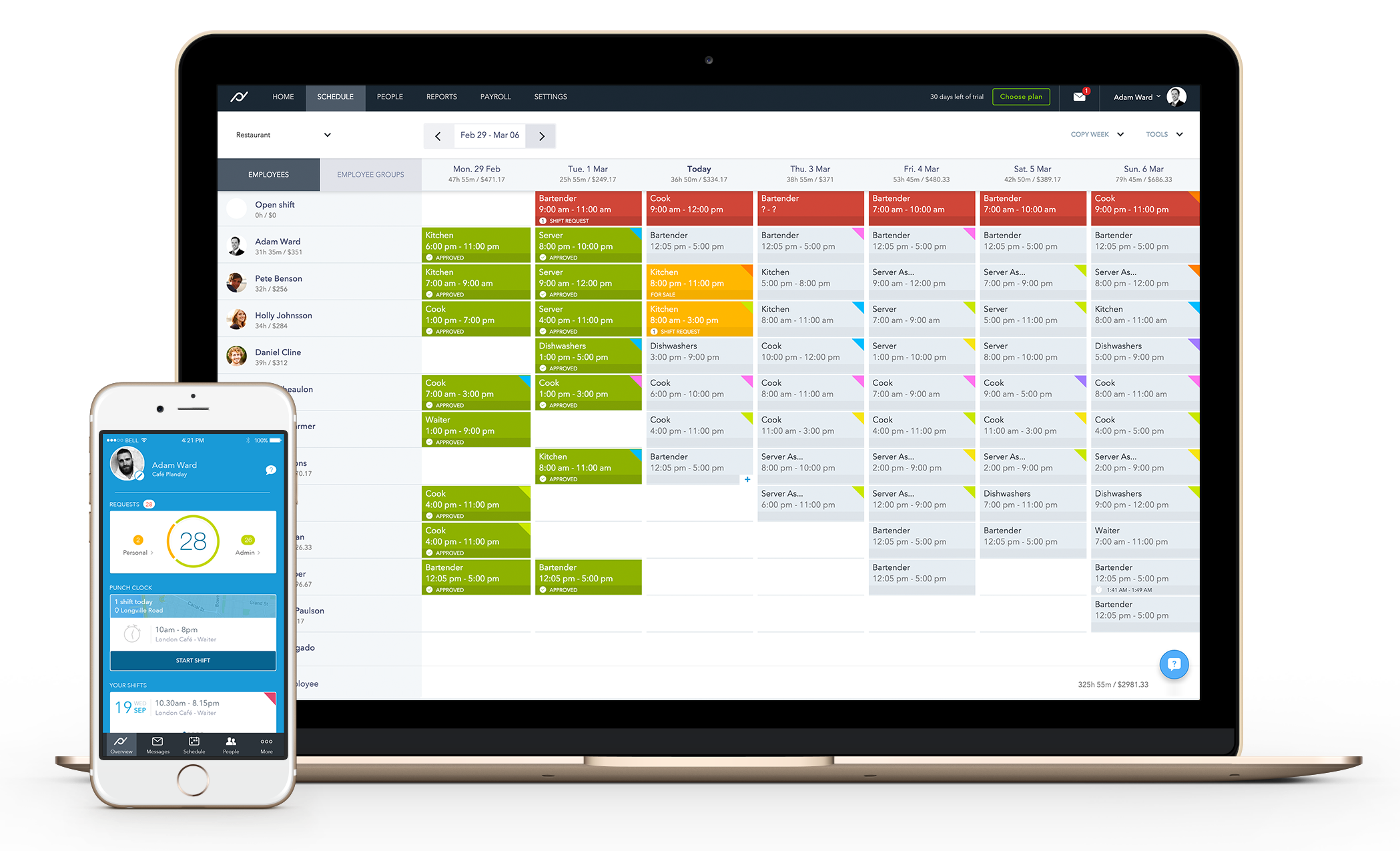Planday Software - Publish schedule in minutes