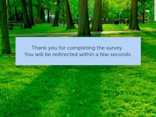 SurveyLab Software - Thank you page with redirection