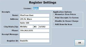 Flextrax register setting
