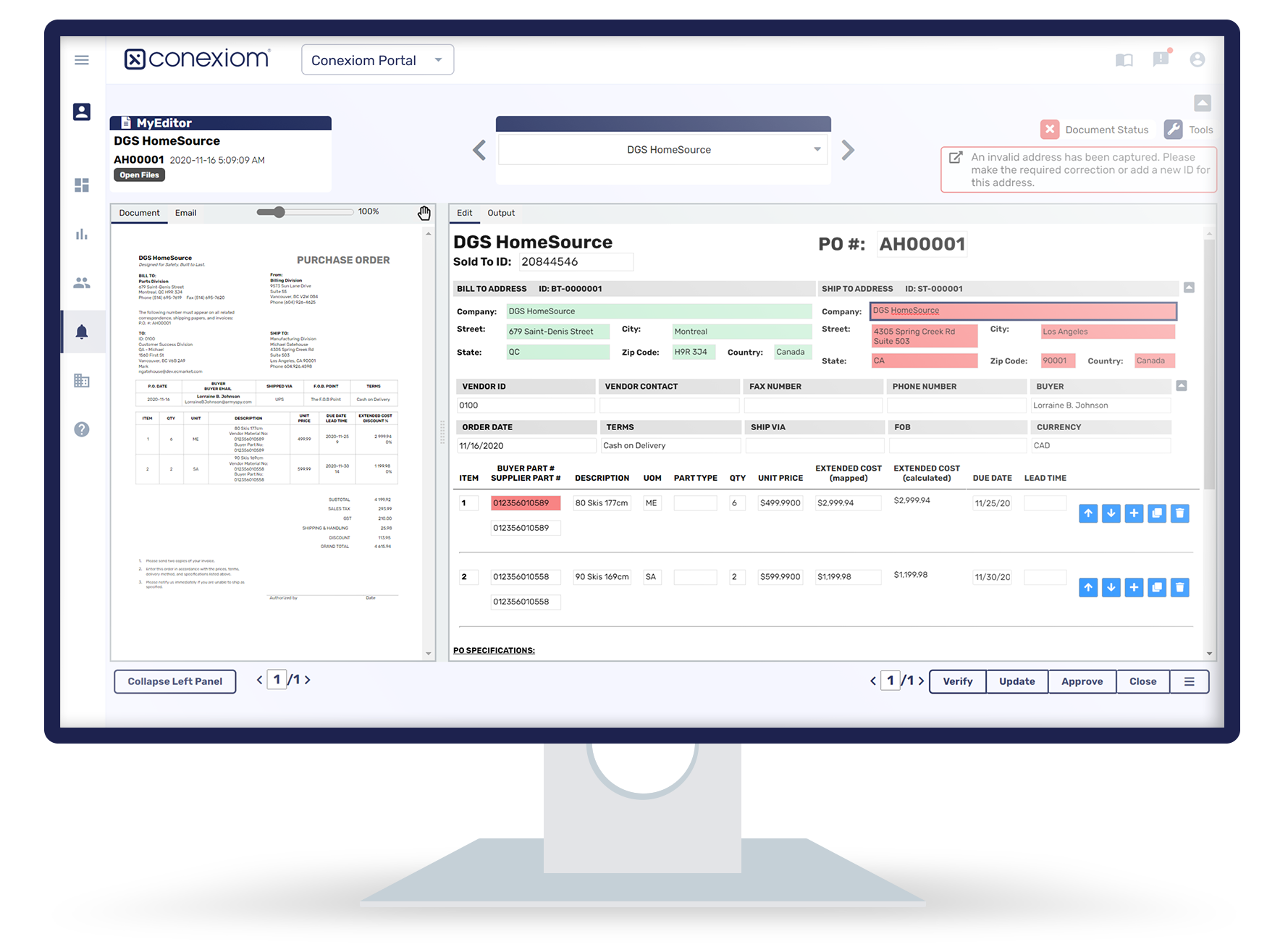 Conexiom Software - Exception Manager - Attend to genuine exceptions only in the case of necessary human intervention using the robust Exception Manager.