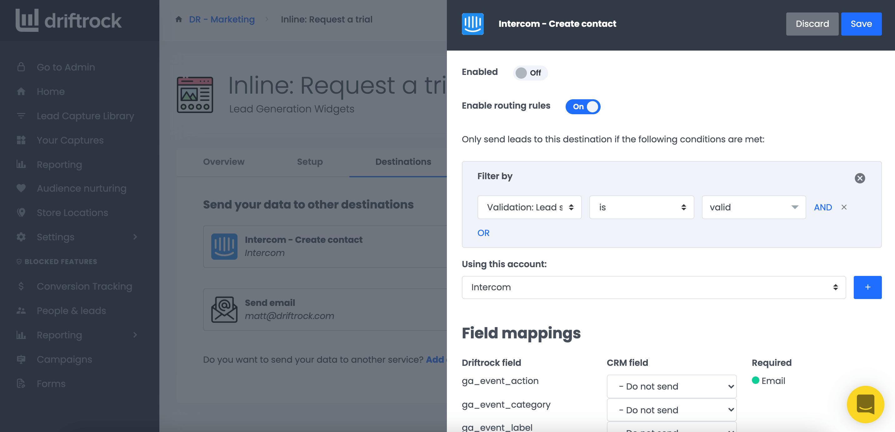 Driftrock Software - Lead Validation