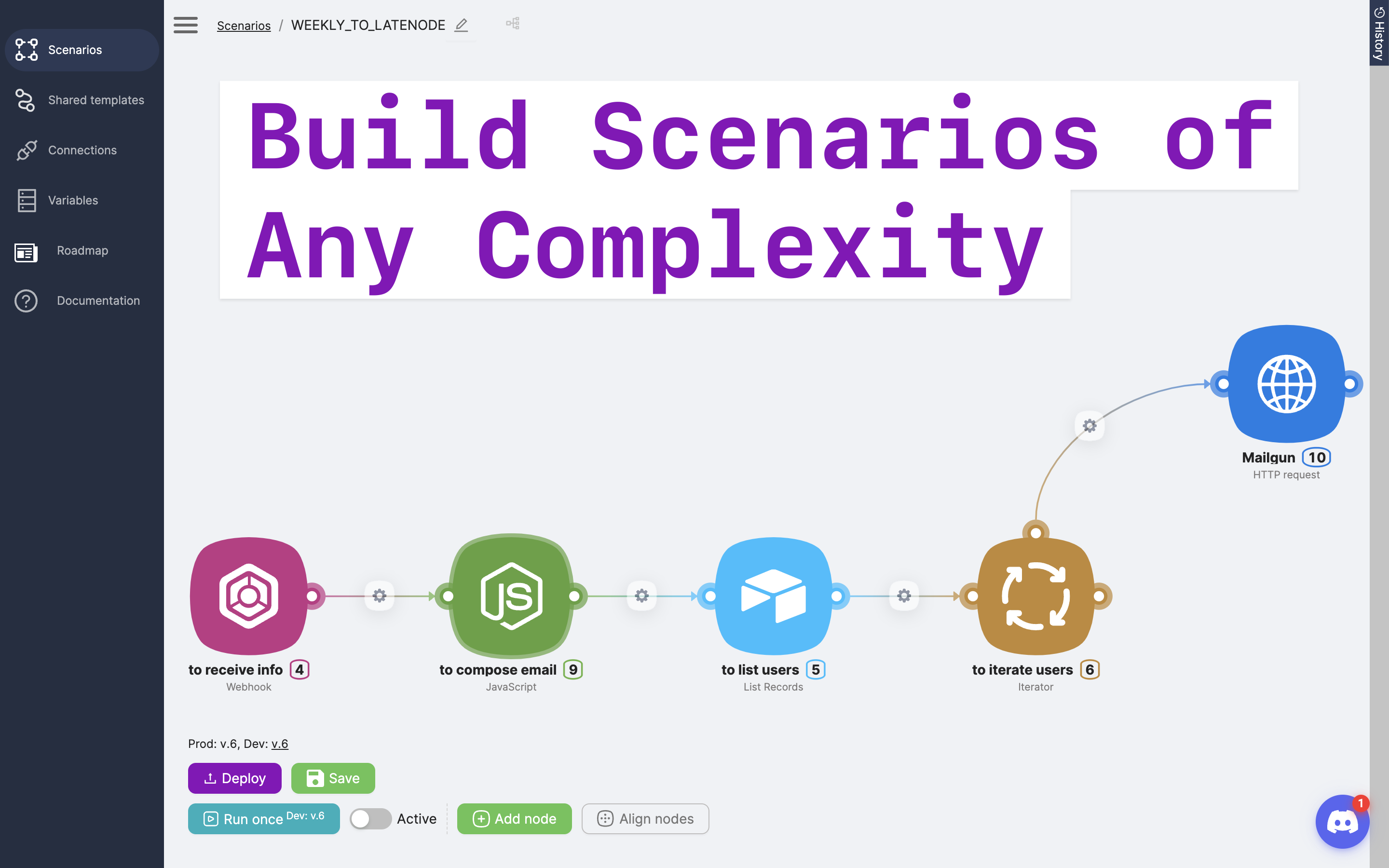 Build Scenarios of Any Complexity