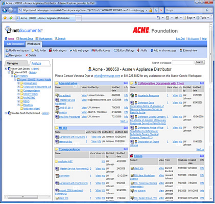 NetDocuments document Management