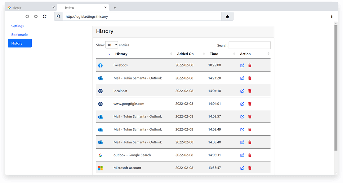 Logii Browser Logiciel - 4