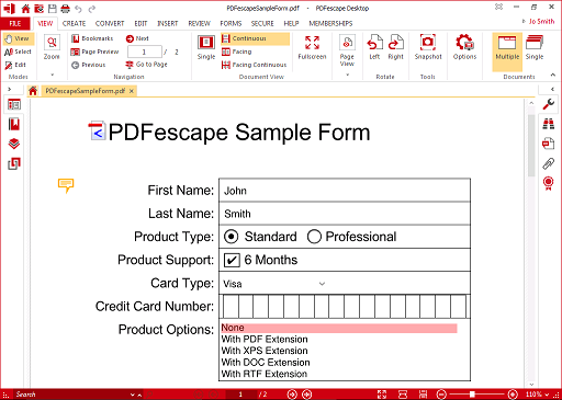 Splitting a PDF file in PDFescape Desktop – PDFescape