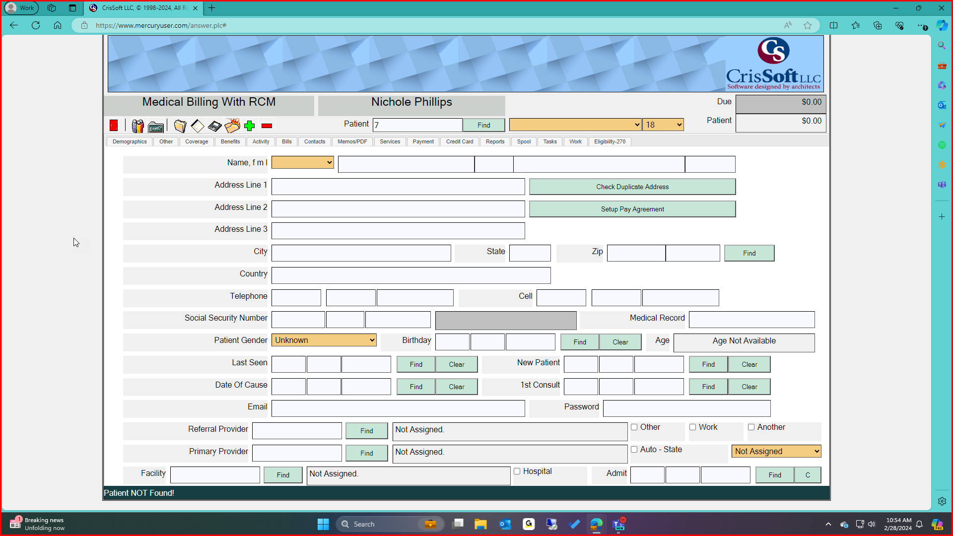 Mercury One Plus screenshot: Main Screen