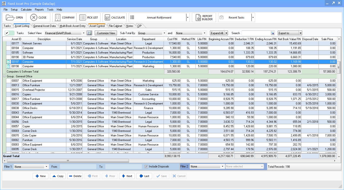 Flex View lets you create multiple custom views of your asset data that you can export to Excel and CSV as custom reports