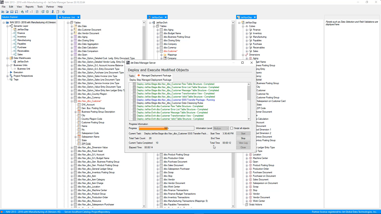 Jet Analytics Software - Object Deployment