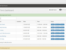 eSPACE Software - eSpace event scheduling module with event dashboard view