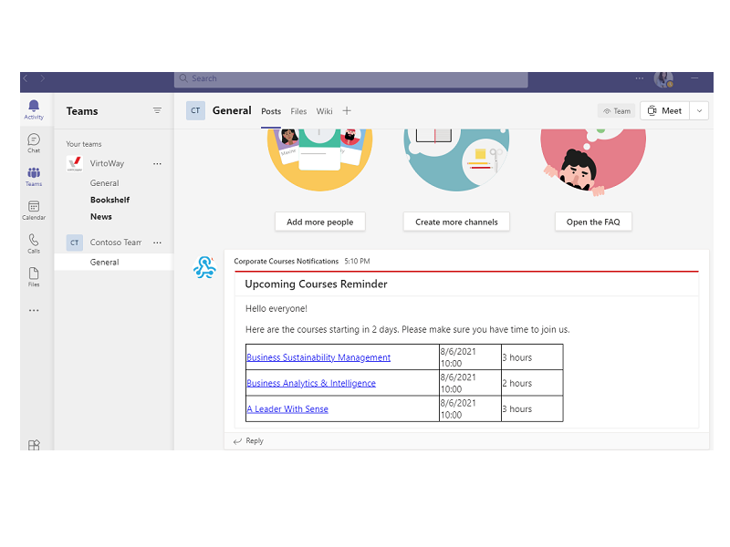 Virto Alerts supports sending alerts directly to the Microsoft Teams channel.