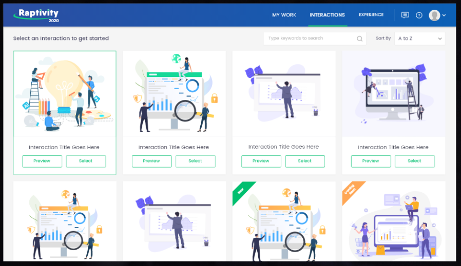 Raptivity Dashboard
