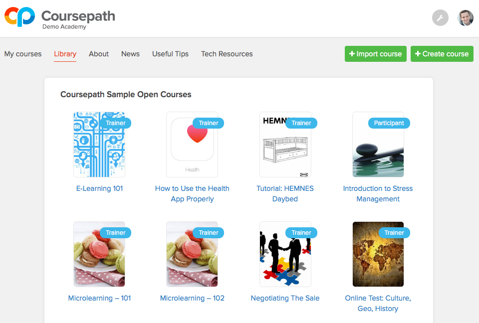 Coursepath Software - Course Library