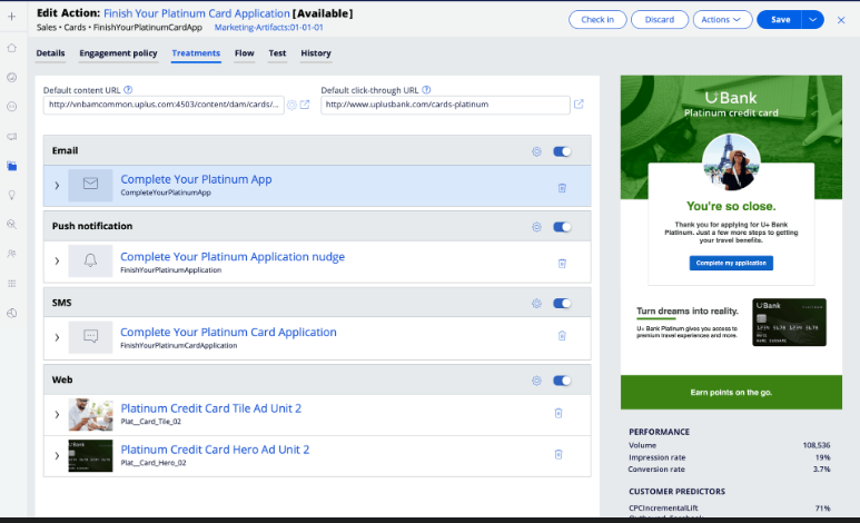 Pega Customer Decision Hub screenshot