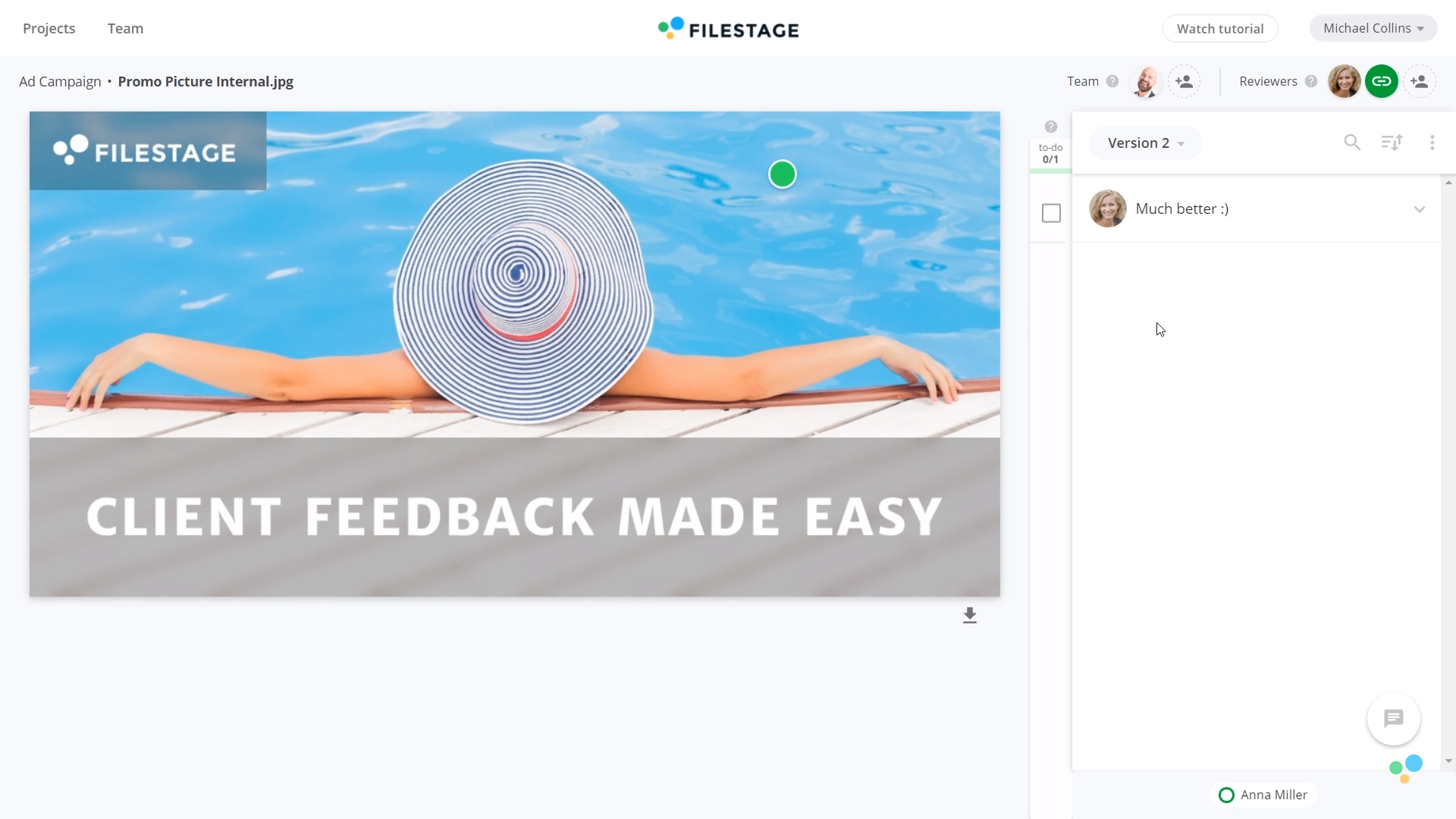 Filestage Software - Share Improved Versions Based on Client Feedback