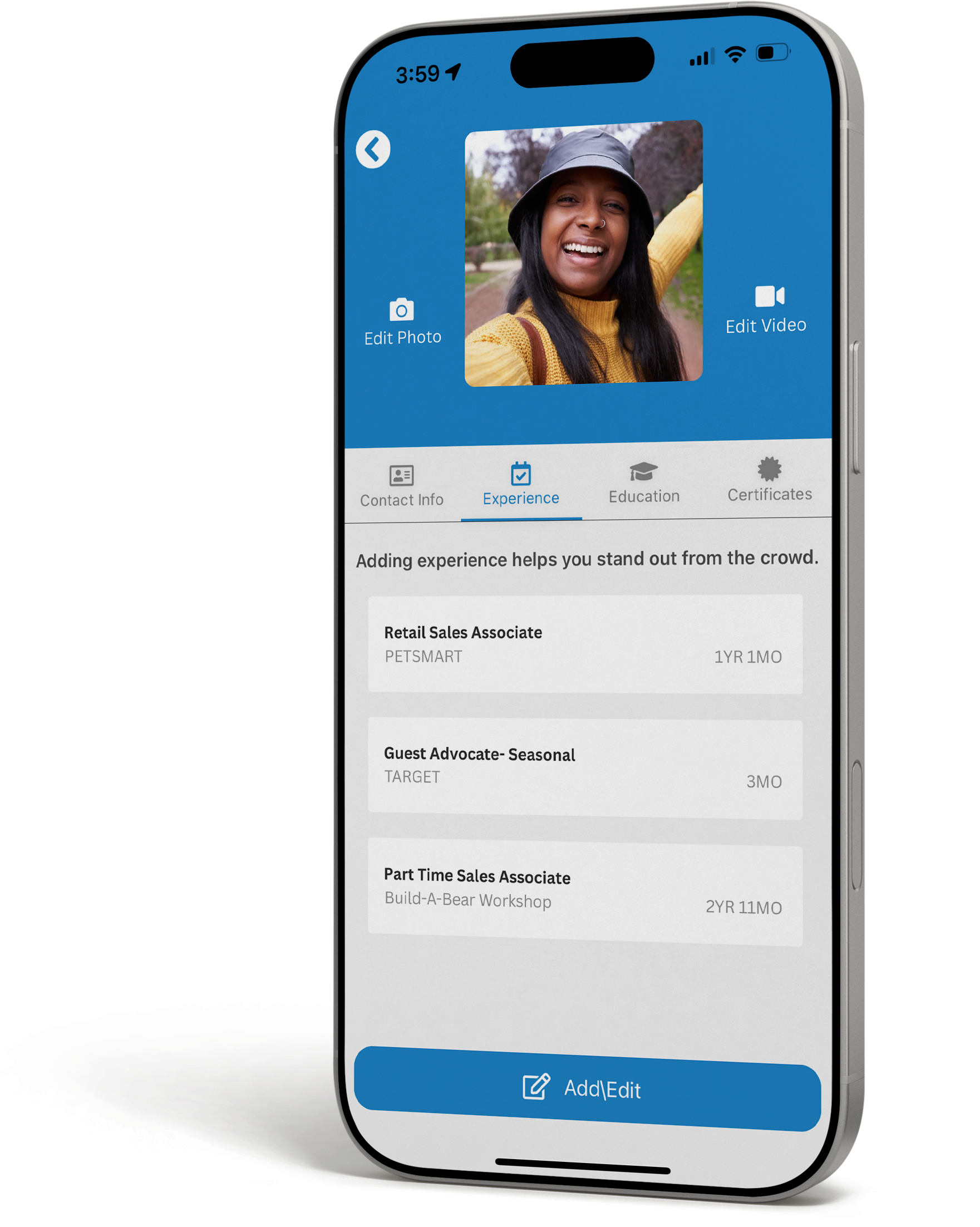 Juvo Jobs Software - Juvo Jobs candidate profile
