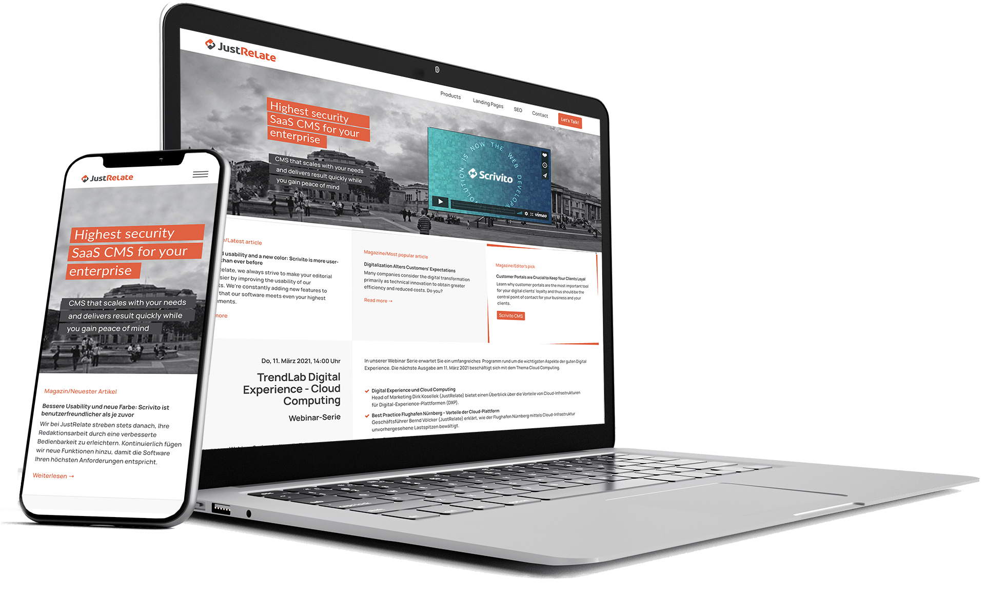 Scrivito screenshot: The Flexible Content Hub for All Your Websites and Apps