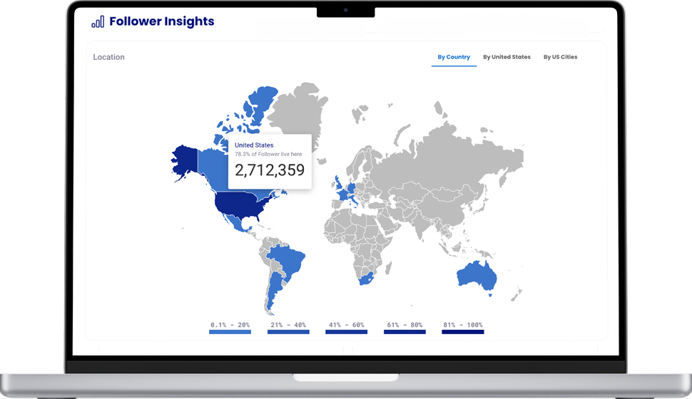 Discover in-depth Audience Insights of each influencer you are working with in order to make data driven decisions that drive real-time success.