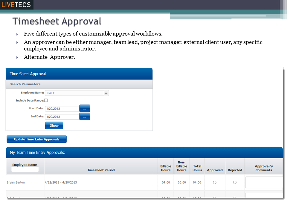 Timesheet Approval