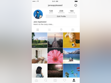 Instagram Software - All posts published by a user are visible on their profile