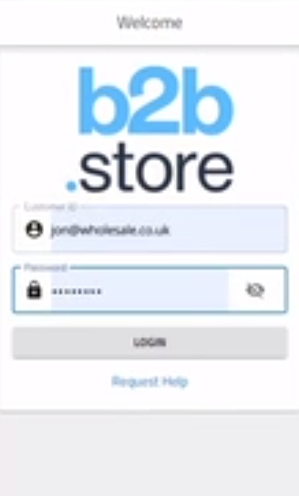 b2b.store login page