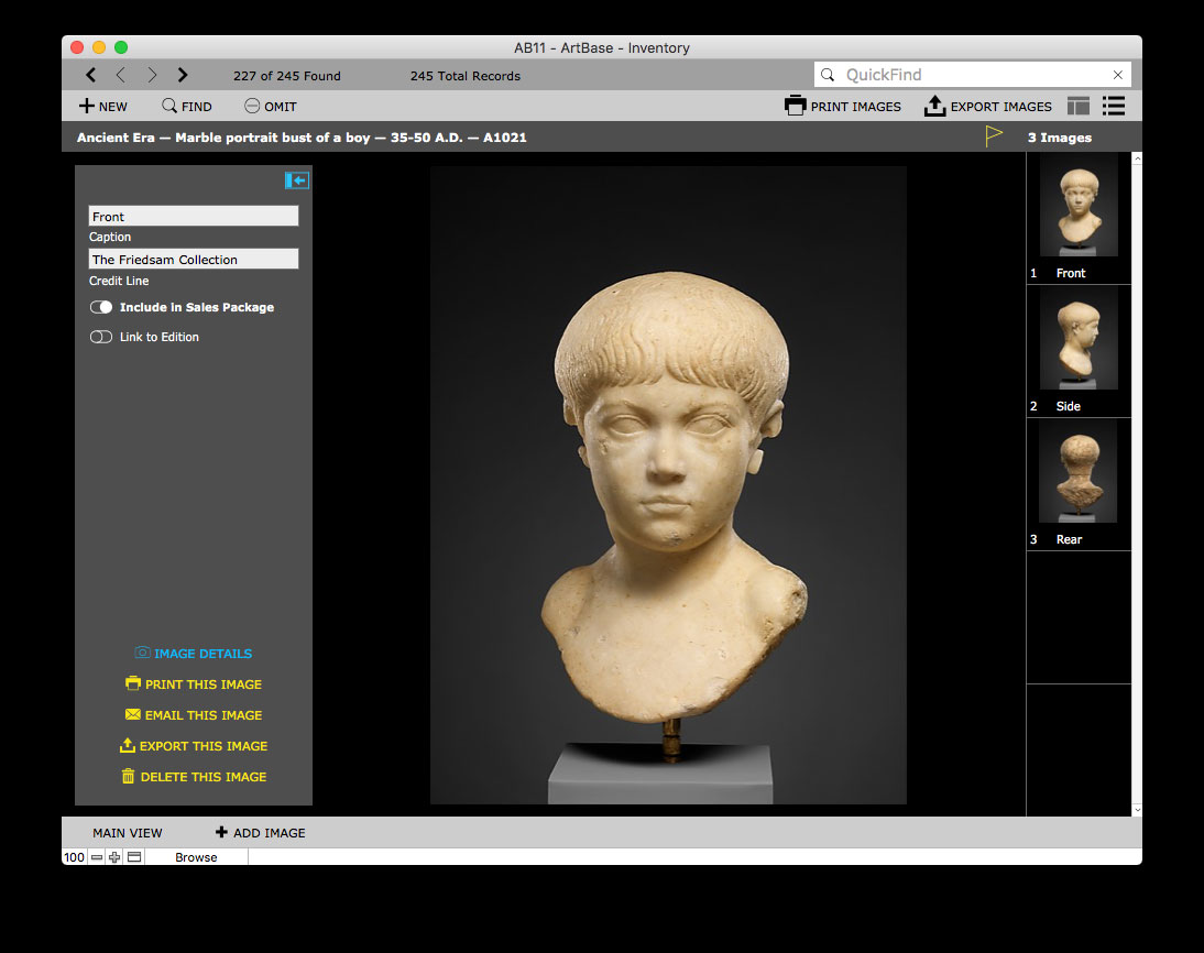 ArtBase Software - ArtBase inventory profiles