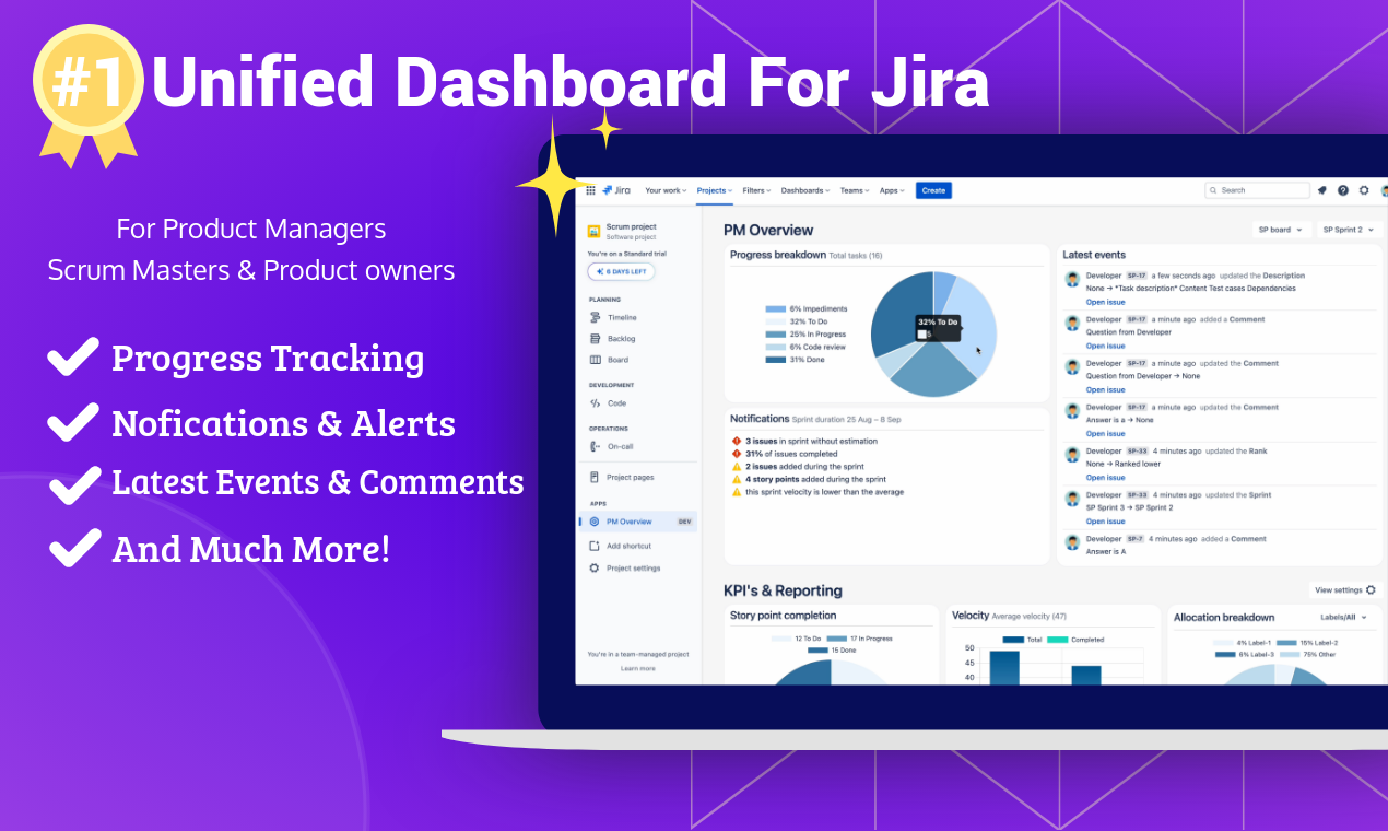Jira Dashboard for Product Management