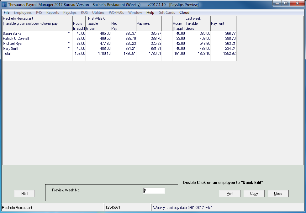 Thesaurus Payroll Manager Software - Overview