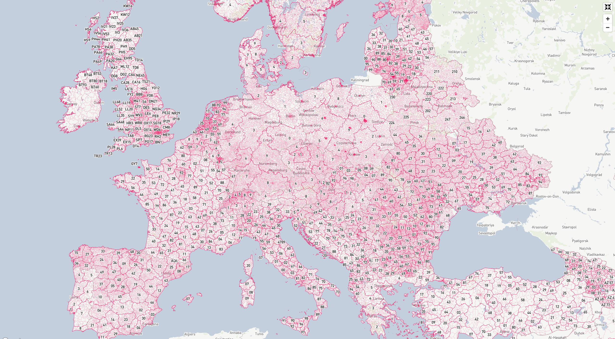 GeoPostcodes location database