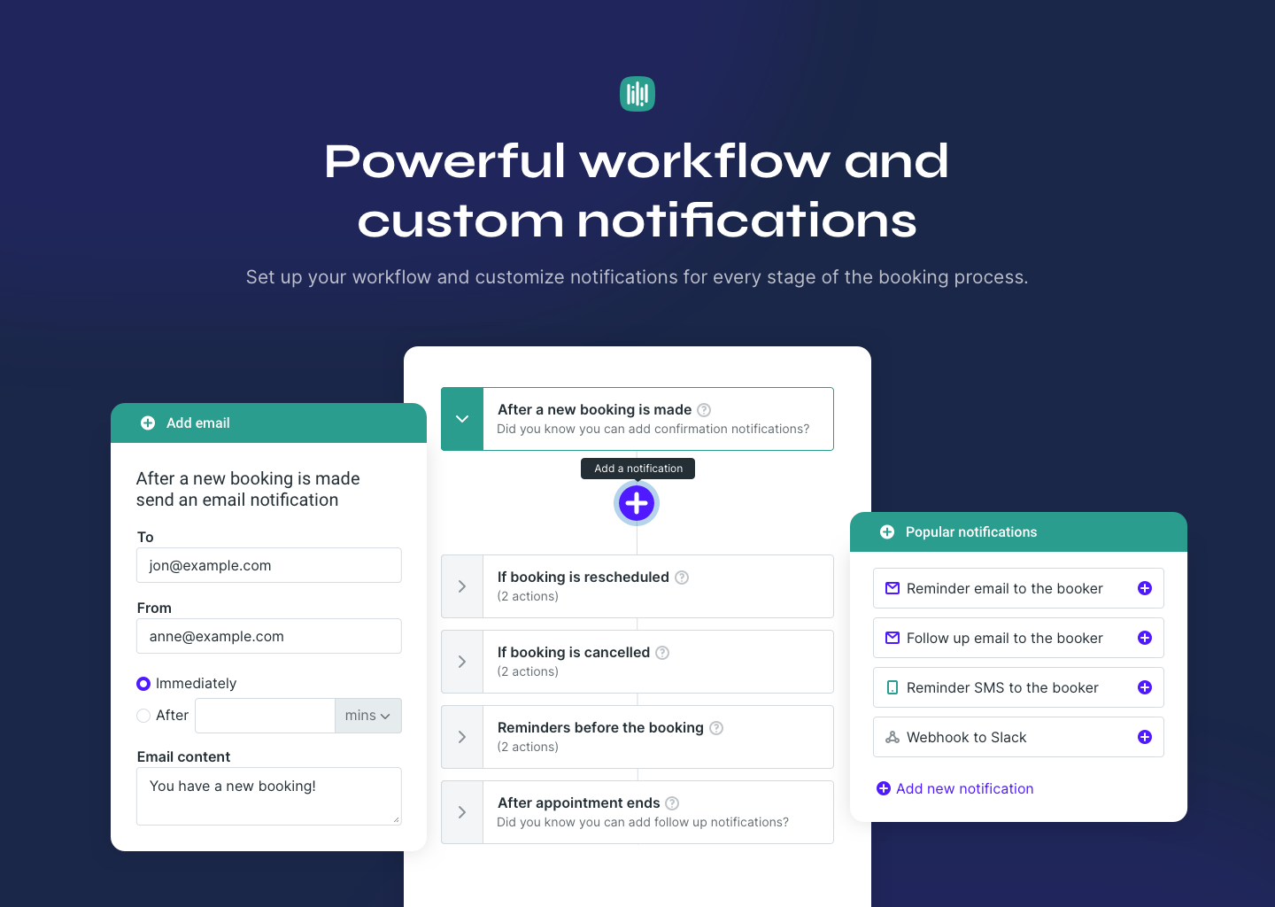 Powerful workflow, notifications and automation
