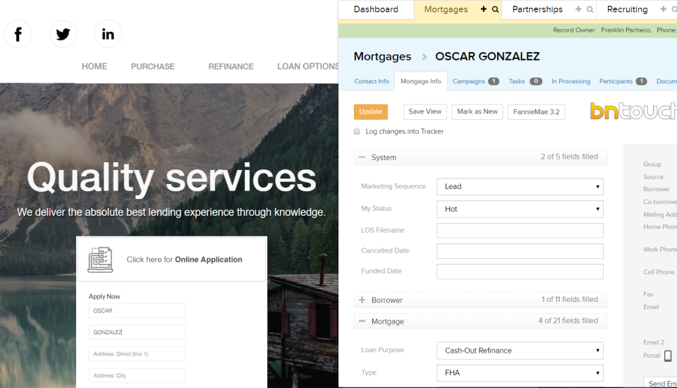 BNTouch Mortgage CRM