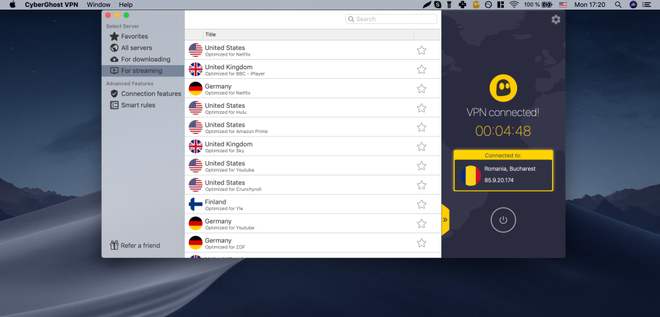CyberGhost VPN Software - 3