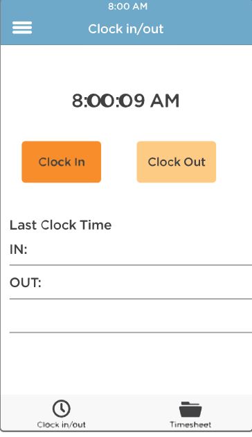 ezClocker screenshot: ezClocker clock in
