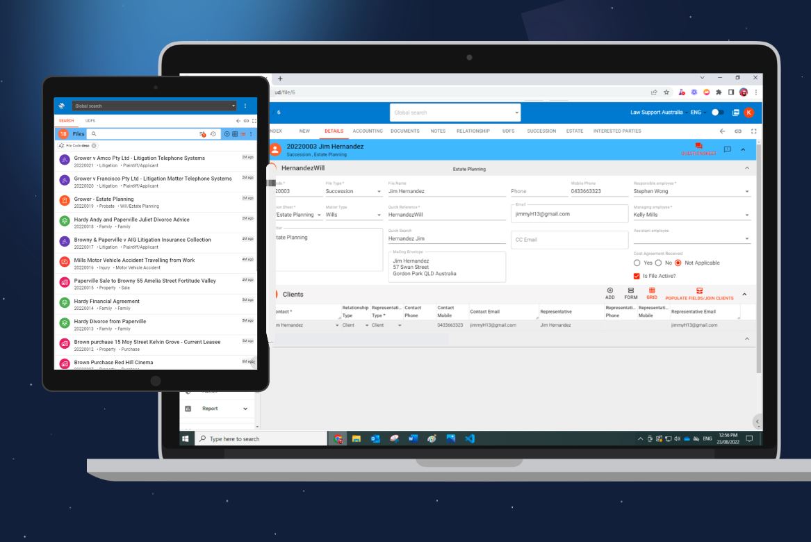 Law App simplifies case management with advanced features like legal-specific question sheets for data collection. Our system centralizes all case information, streamlines client communication, and enhances process automation.