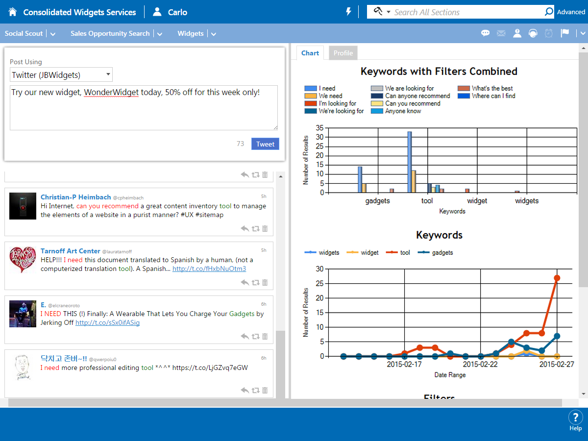 BlueCamroo Software - Social Network Scout