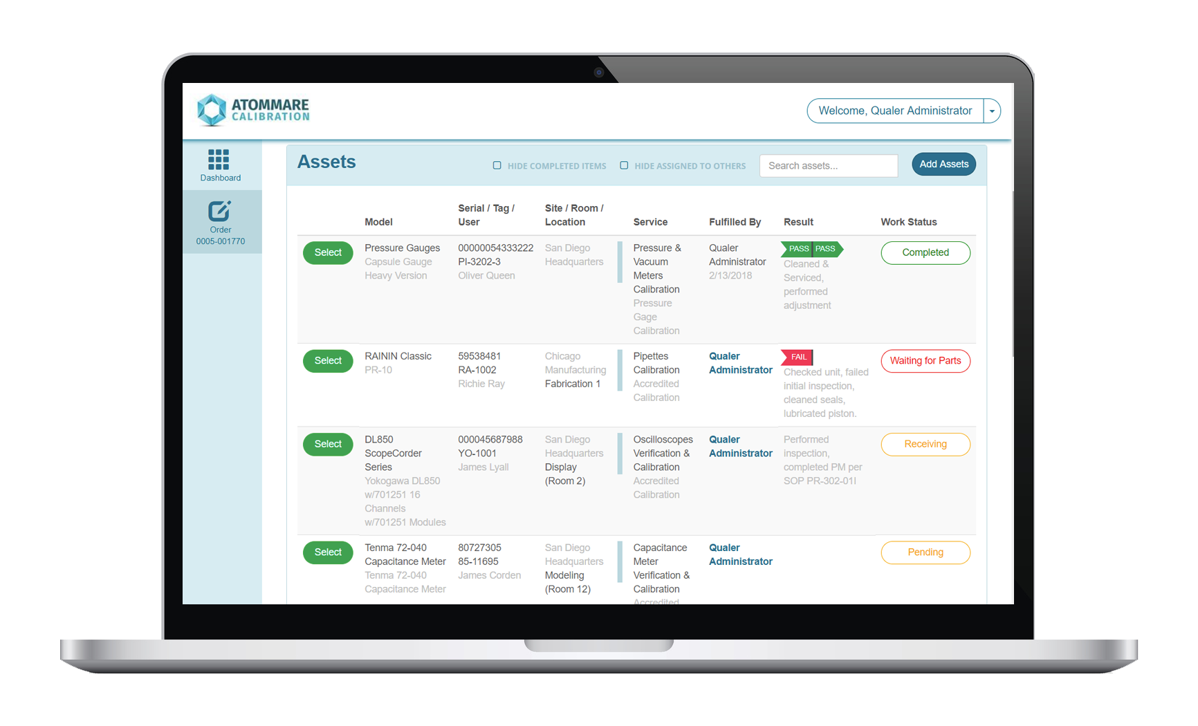 Qualer Software - Work Order Fulfillment