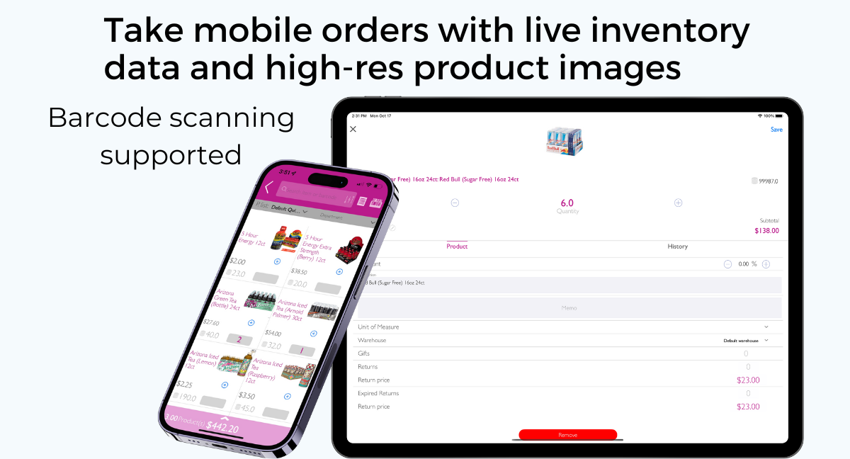 inSitu Sales Software - Equip reps with a digital product catalog customized, with product lists and price lists, that can take mobile orders in the field.