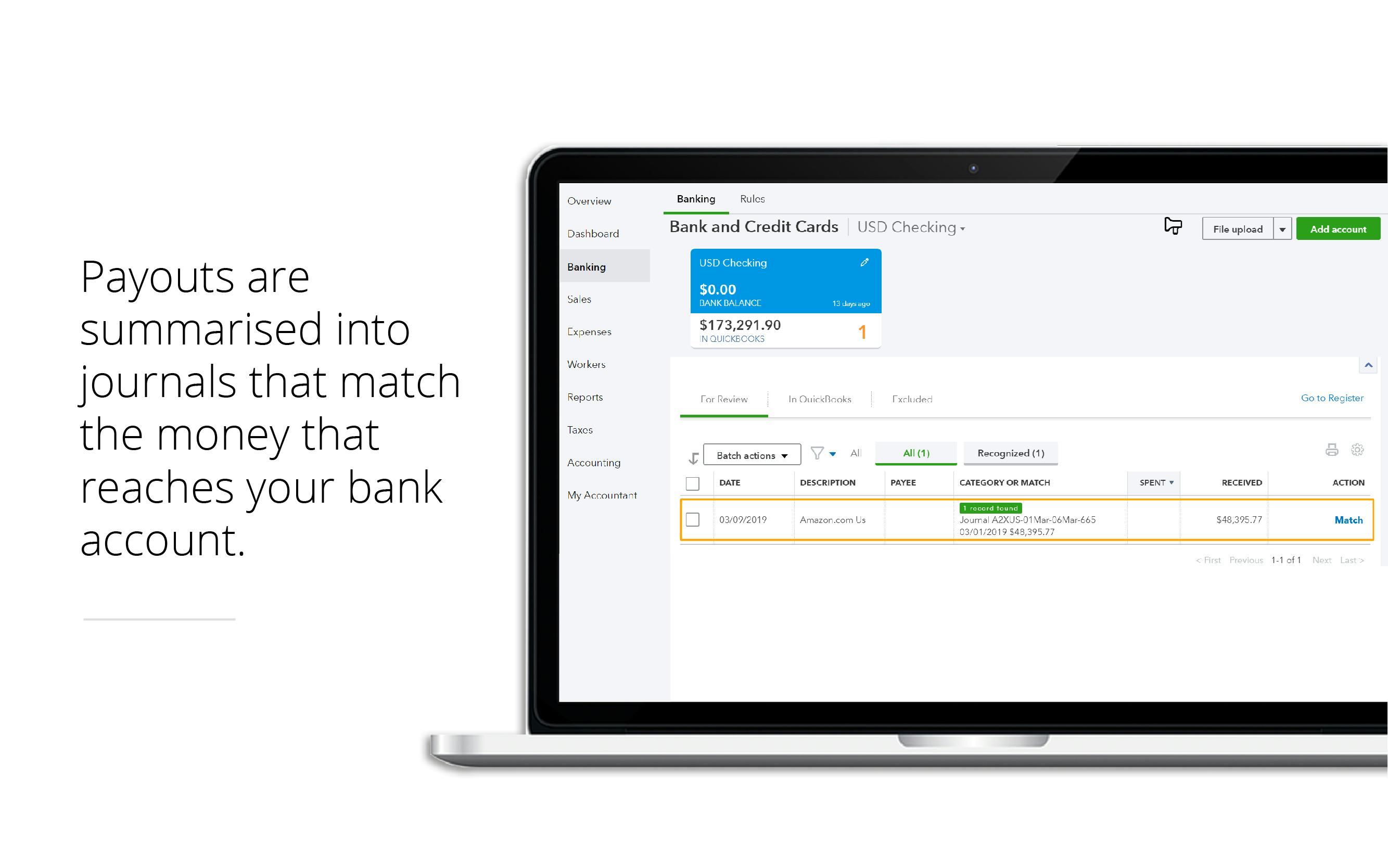 A2X Software - Perfectly matches the payments you receive at the bank.