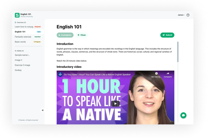 Sanako Connect language learning exercises-thumb