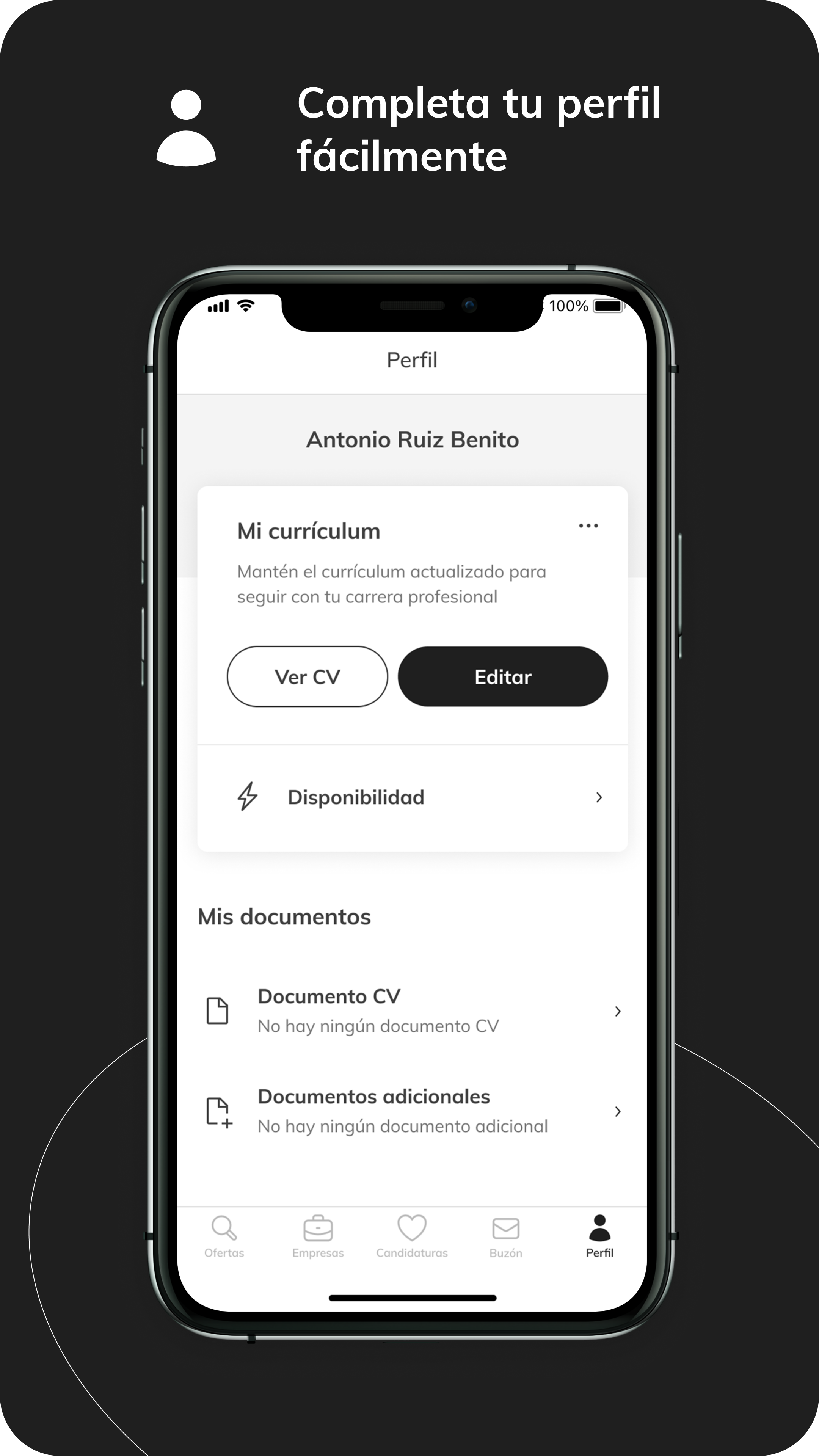 b4work Software - Candidates can easily complete their profile