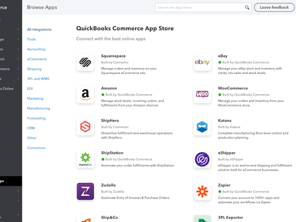 QuickBooks eCommerce Software - App store