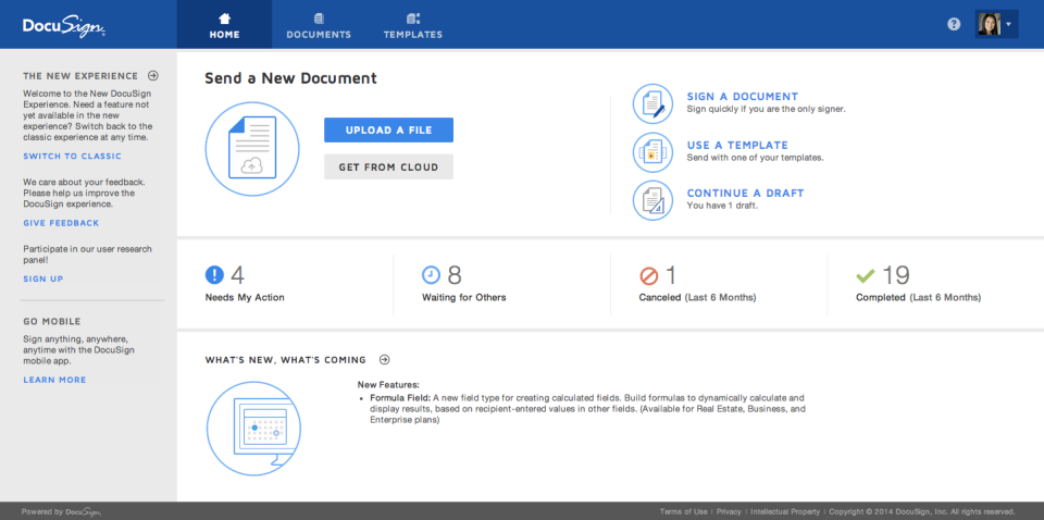 docusign changing document info