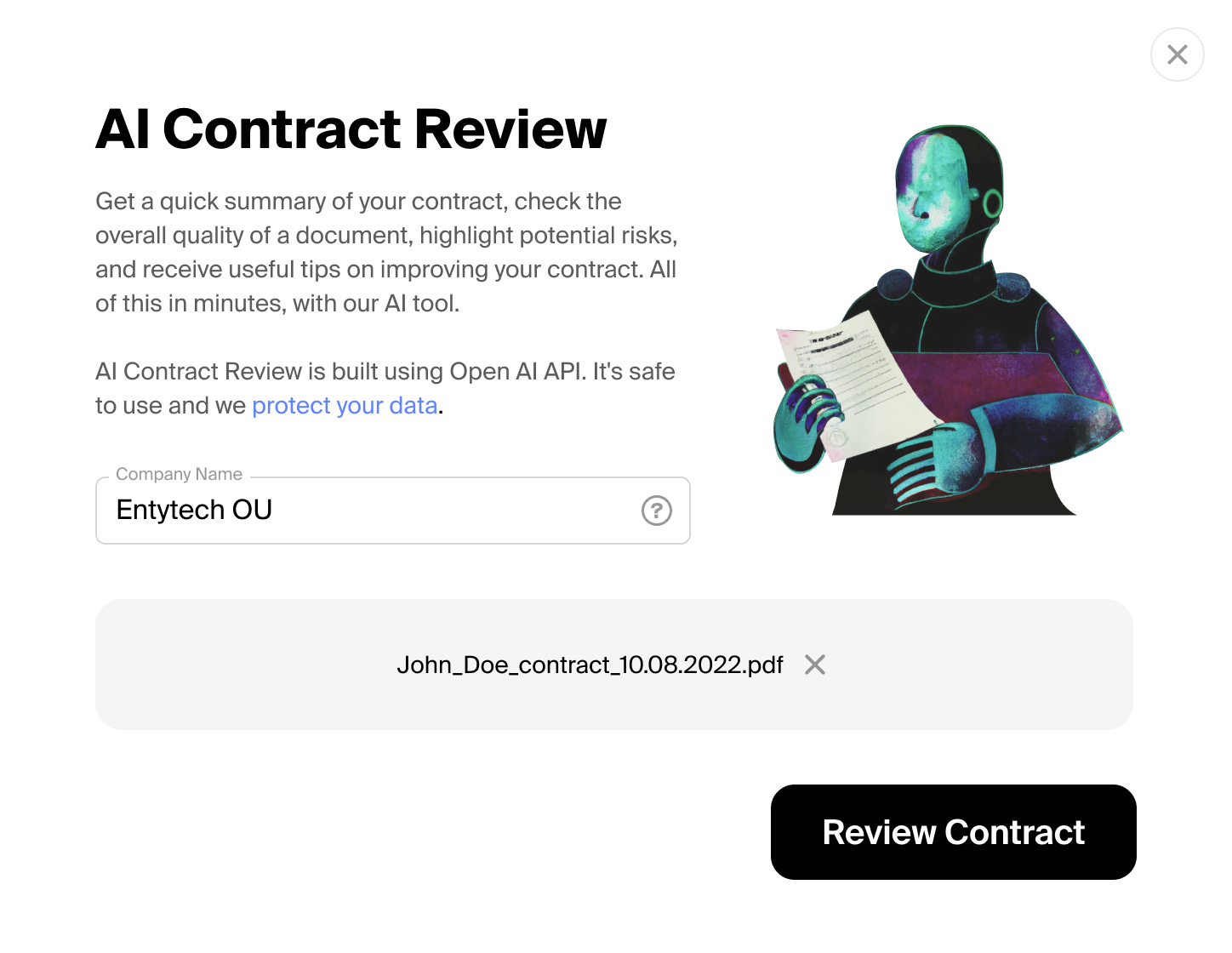 Enty AI contract review