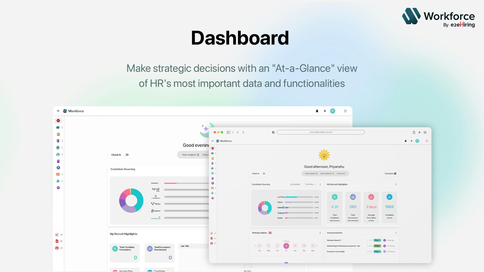 e2eWorkforce Software - Widgets - At-a-glance views of the most essential data