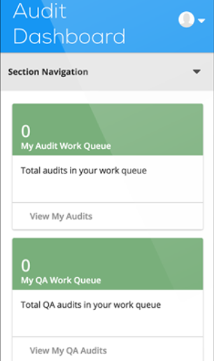 Audit Manager mobile dashboard