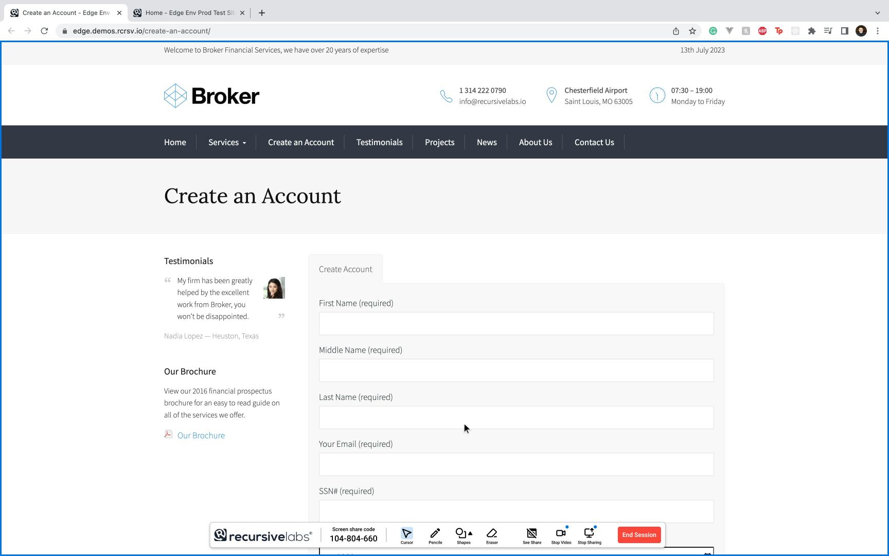 Recursive Labs Software - No Download 1-Click Simple Cobrowse
