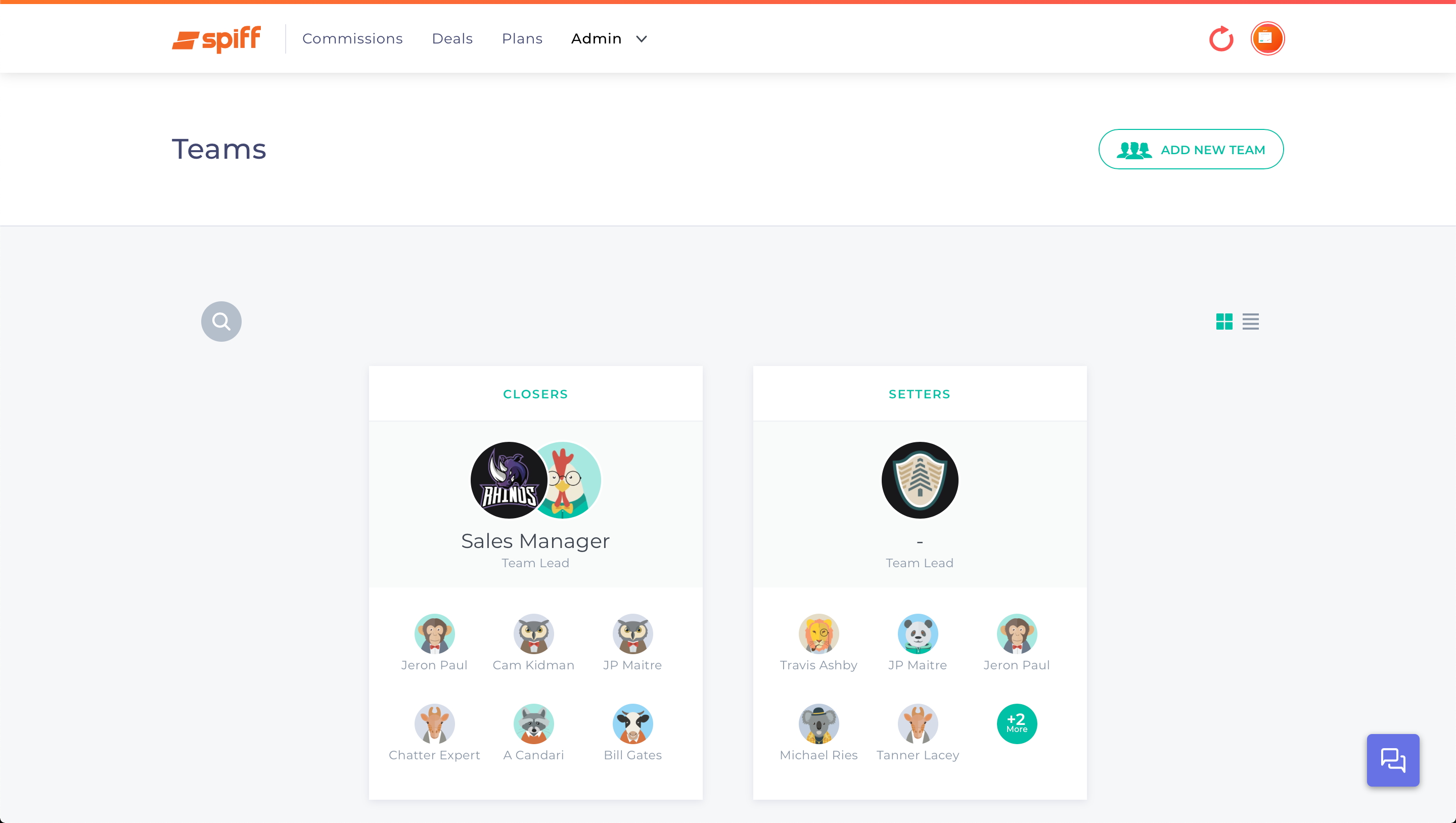 Spiff Software - Platform allows users to create multiple teams such as managers, agents and more