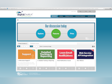 DigitalChalk Software - User Interface to DigitalChalk LMS Home Page