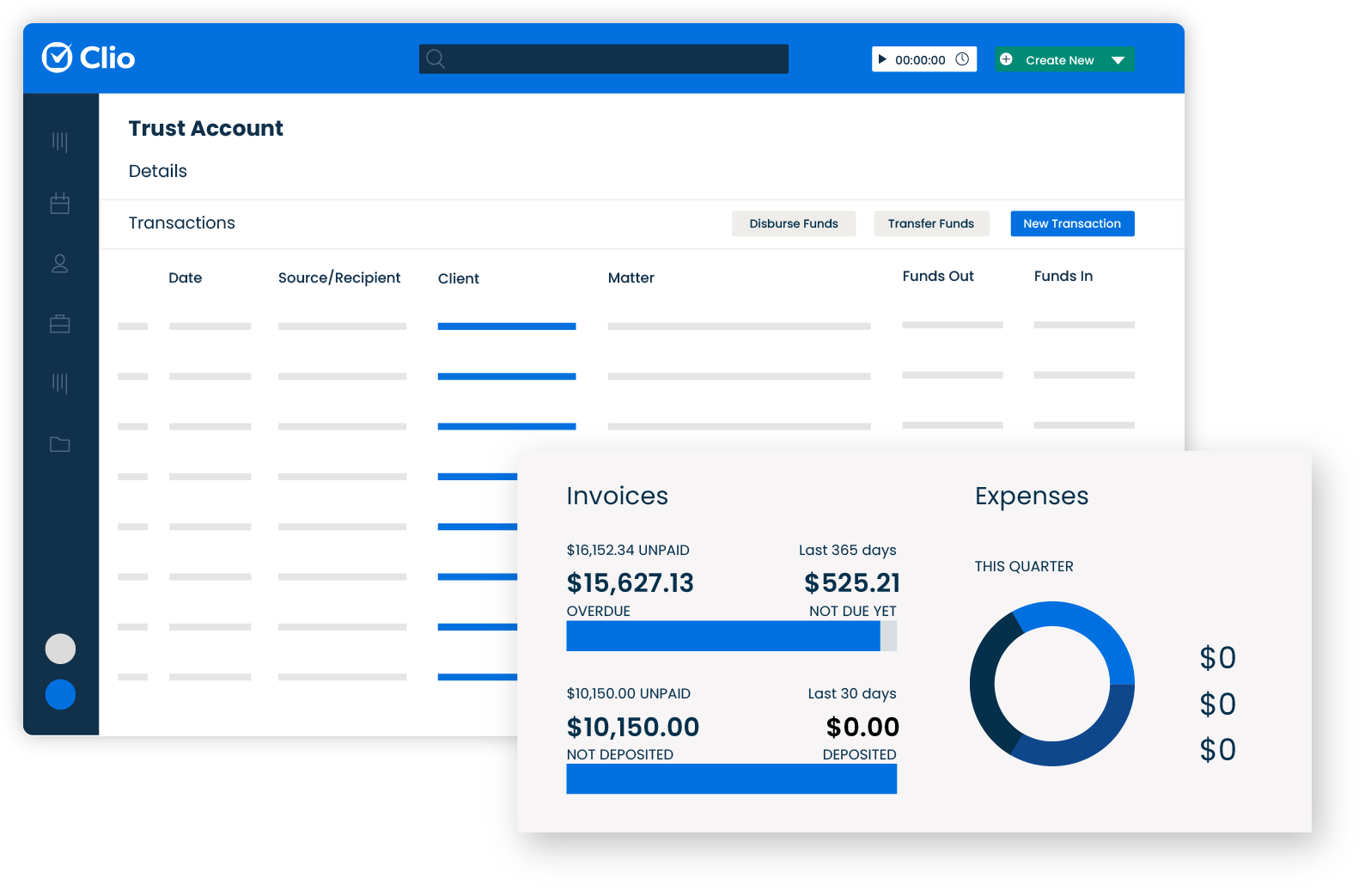 Clio Software - Manage client funds in trust accounts with our legal accounting software. Keep detailed records that separate client funds from your firm’s operating funds.