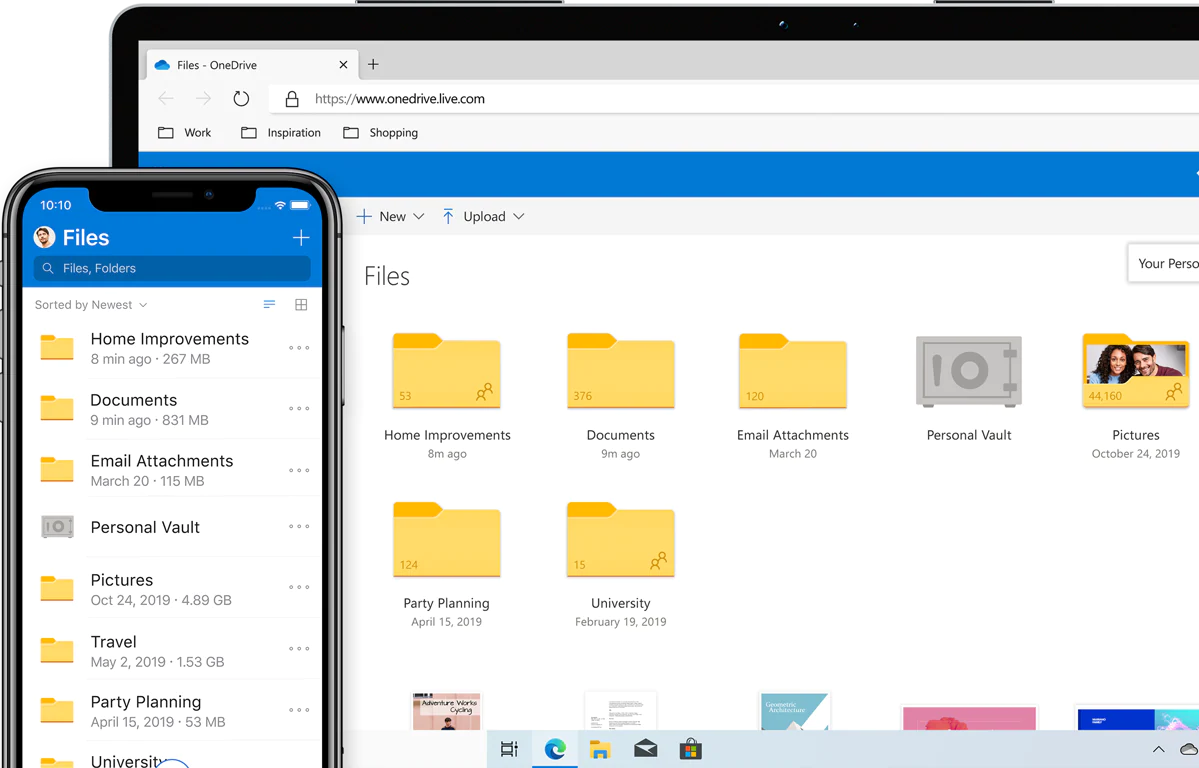 OneDrive file storage